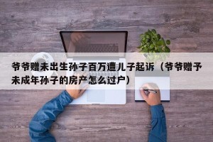 爷爷赠未出生孙子百万遭儿子起诉（爷爷赠予未成年孙子的房产怎么过户）